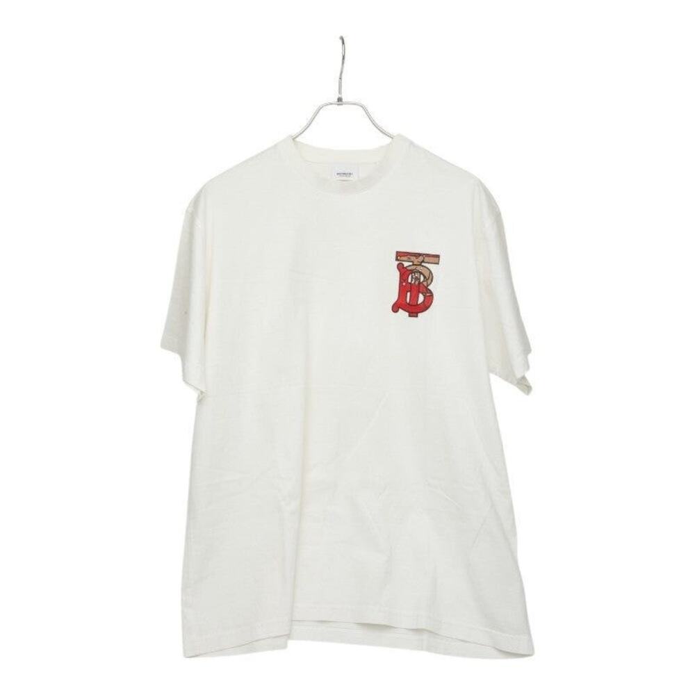 Burberry TB Monogram Logo Cotton Short Sleeve T-Shirt White